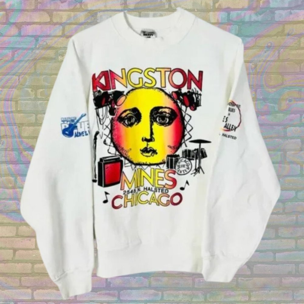 Vintage 90s Chicago Blues Festival Made in USA Crewneck